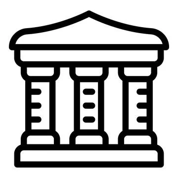 Museum building icon outline vector. Art gallery Ilustración de archivo