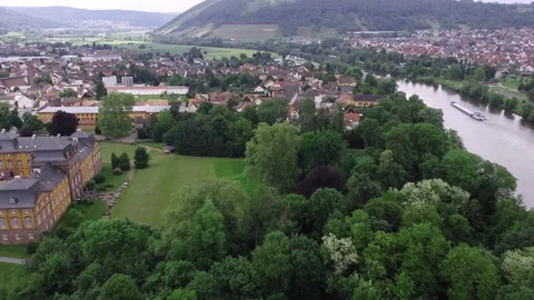 Museum castle in a small German town Stock Footage 155544629