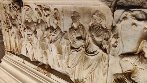 The Museum contains statues, tombs, columns and stone carvings from the Hellenis Video stock 290790210