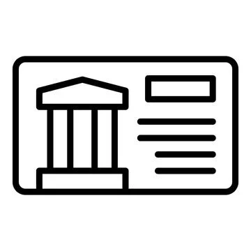Museum coupon icon outline vector. Admit history Ilustración de archivo