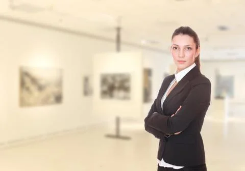 Museum curator Stock Photos
