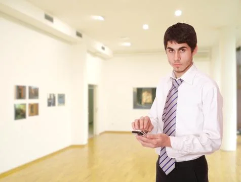 Museum curator Stock Photos