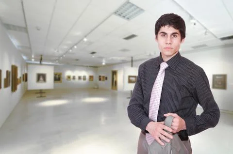 Museum curator Stock Photos
