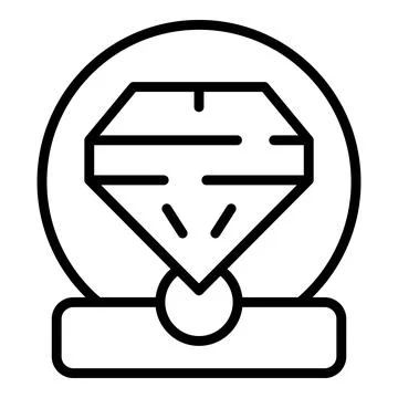 Museum diamond icon outline vector. Old history Ilustración de archivo