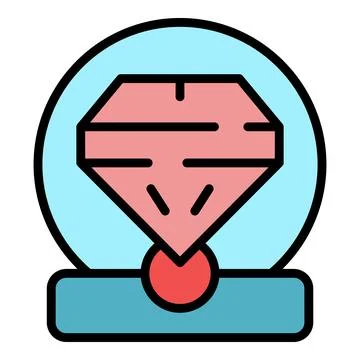Museum diamond icon vector flat Ilustración de archivo