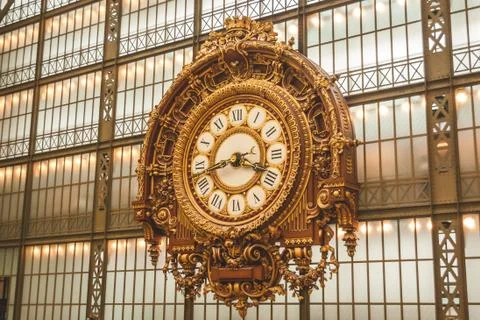 Museum d'Orsay clock Stock Photos
