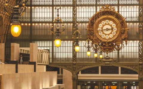 Museum d'Orsay clock Stock Photos