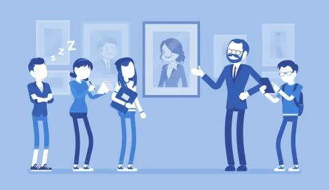 Museum excursion trip Stock Illustration