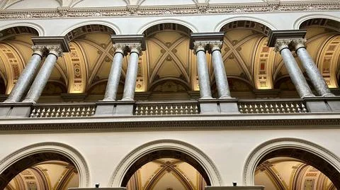 Museum of Fine Arts columns, ceiling, walls are also masterpiece 05.04.22 Stock Photos