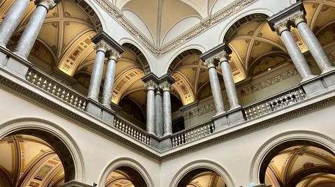 Museum of Fine Arts columns, ceiling, walls are also masterpiece 05.04.22 Stock Photos