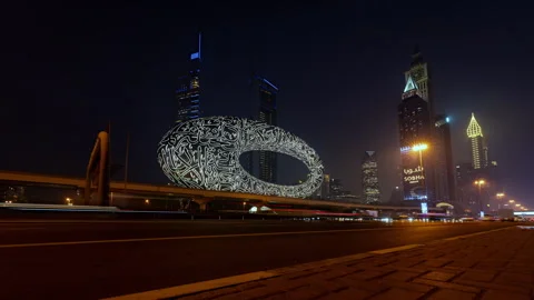 Museum of The Future in Dubai Stock Footage 293761737