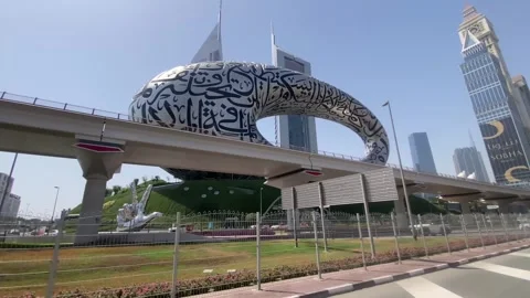 Museum of the future Record from  sheikh zayed road in bus 4june 2024 Vidéo 276849508