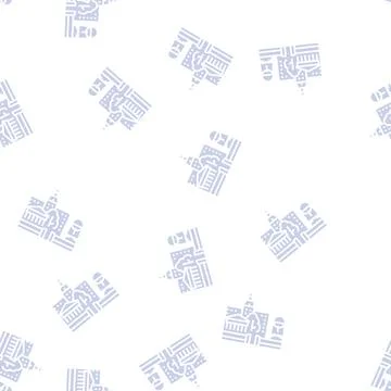 Museum gallery art object construction glyph seamless pattern 스톡 일러스트