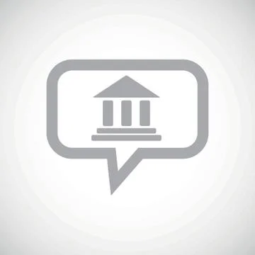 Museum grey message icon Ilustração Stock