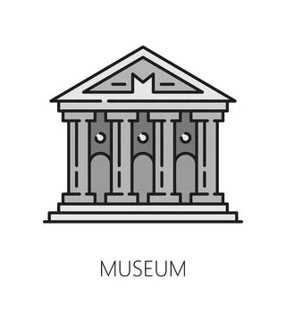 Museum icon, art gallery or exhibition pictogram Stock Illustration
