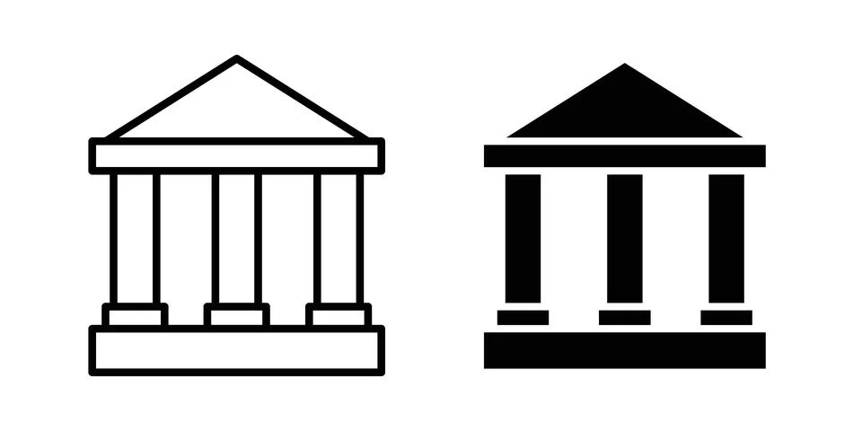 Museum icon graphic element. web icon set Stock Illustration