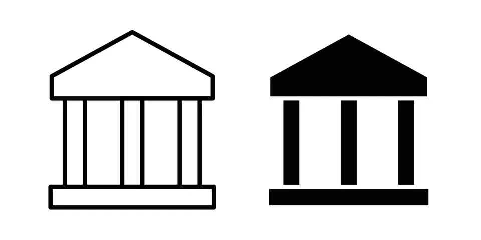 Museum icon or illustration vector symbols Stock Illustration