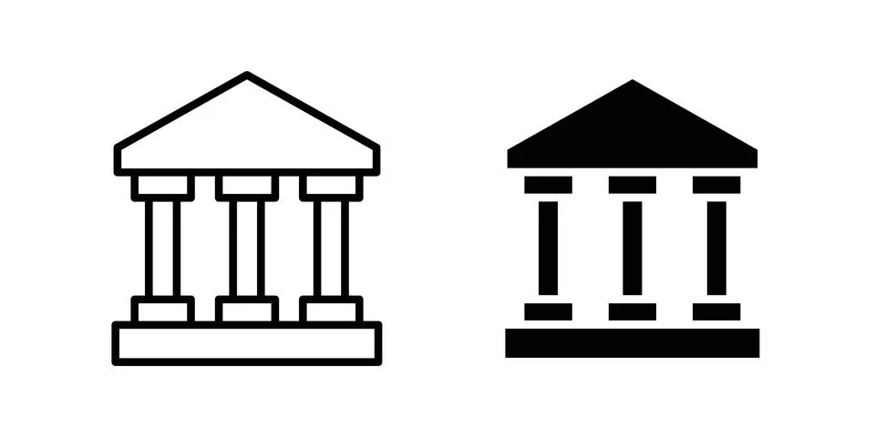 Museum icon vector design illustrations Stock Illustration