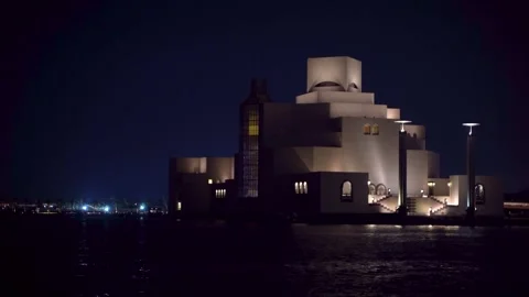 Museum of Islamic Art Doha Night Architecture Qatar Stock Footage 339226882