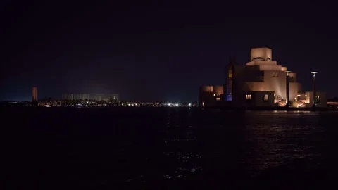 Museum of Islamic Art Doha Night Skyline Qatar Stock Footage 339226895