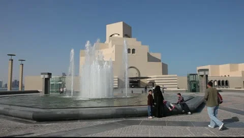Museum of Islamic Art in Doha. Qatar, Middle East Stock Footage 10700271