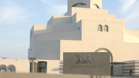 Museum of islamic art in Doha, Qatar Stock Footage 170803142