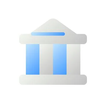 Museum location flat gradient two-color ui icon Stock Illustration