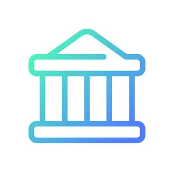 Museum location pixel perfect gradient linear ui icon Stock Illustration