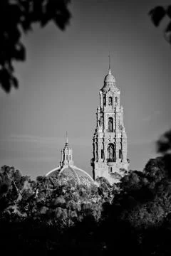 Museum of man through trees Stock Photos