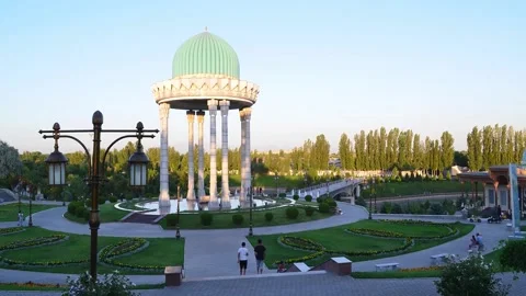 Museum of Memory of Repression Victims in Tashkent, timelapse Stock Footage 134043583