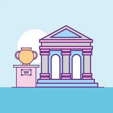 Museum monuments design Stock Illustration