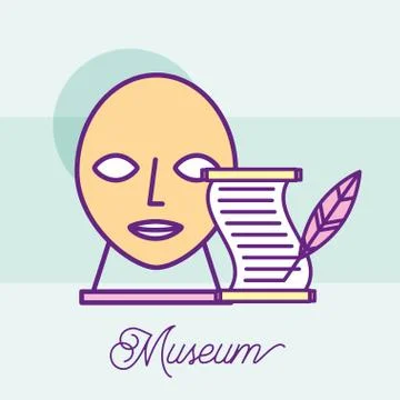 Museum monuments design Stock Illustration