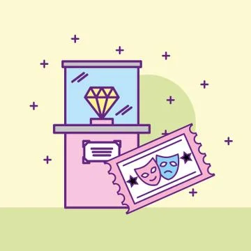 Museum monuments design Stock Illustration