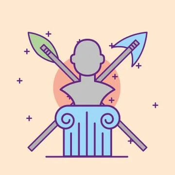 Museum monuments design Stock Illustration