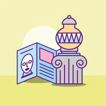 Museum monuments design Stock Illustration