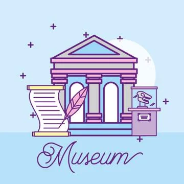 Museum monuments design Stock Illustration