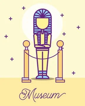 Museum monuments design Stock Illustration