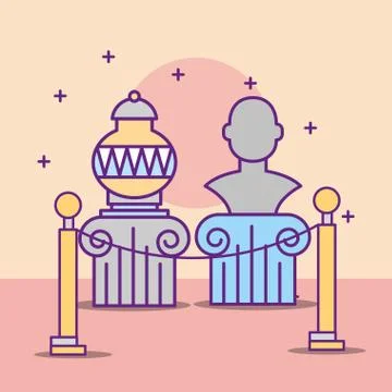 Museum monuments design Stock Illustration