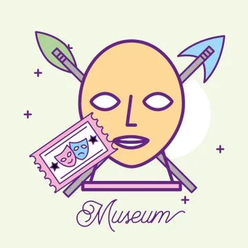 Museum monuments design Stock Illustration