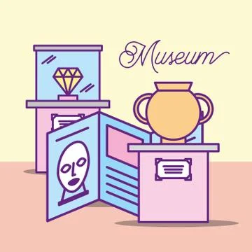 Museum monuments design Stock Illustration