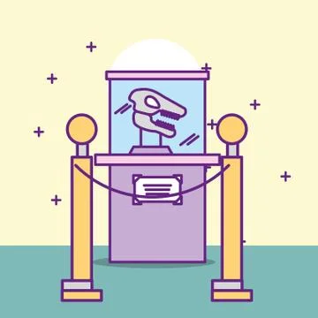 Museum monuments design Stock Illustration