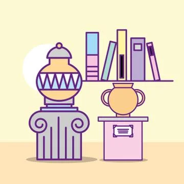 Museum monuments design Stock Illustration