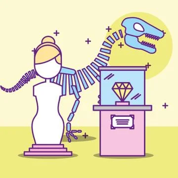 Museum monuments design Stock Illustration