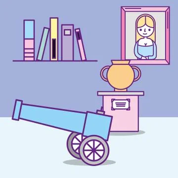 Museum monuments design Stock Illustration