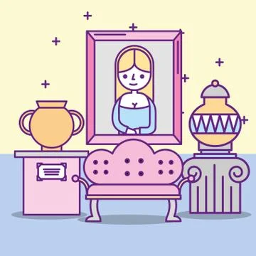 Museum monuments design Stock Illustration