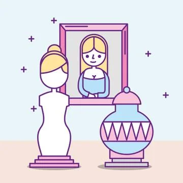 Museum monuments design Stock Illustration