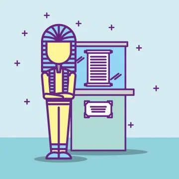 Museum monuments design Stock Illustration