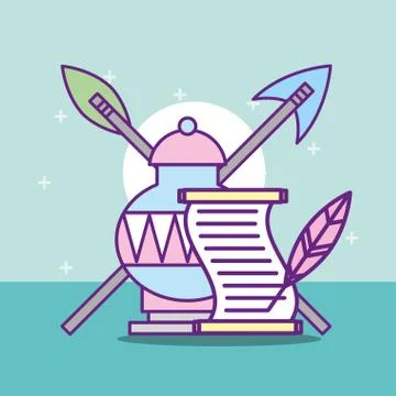 Museum monuments design Stock Illustration