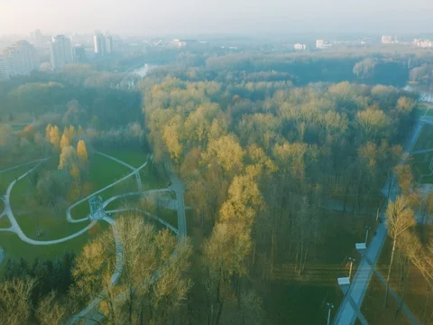 The Museum Park Complex Memory Second World War And Stele In Minsk. Aerial. 库存影片 81446613