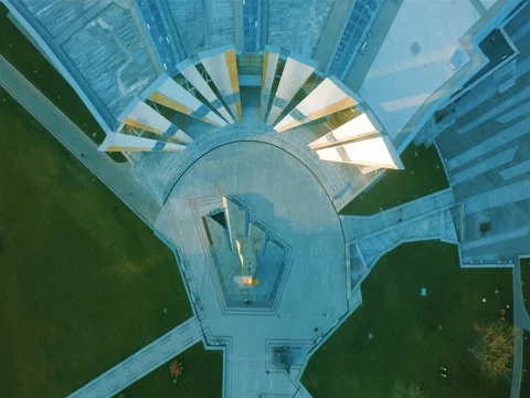 The Museum Park Complex Memory Second World War And Stele In Minsk. Aerial. 库存影片 81448672